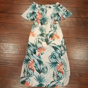 Off the shoulder floral dress